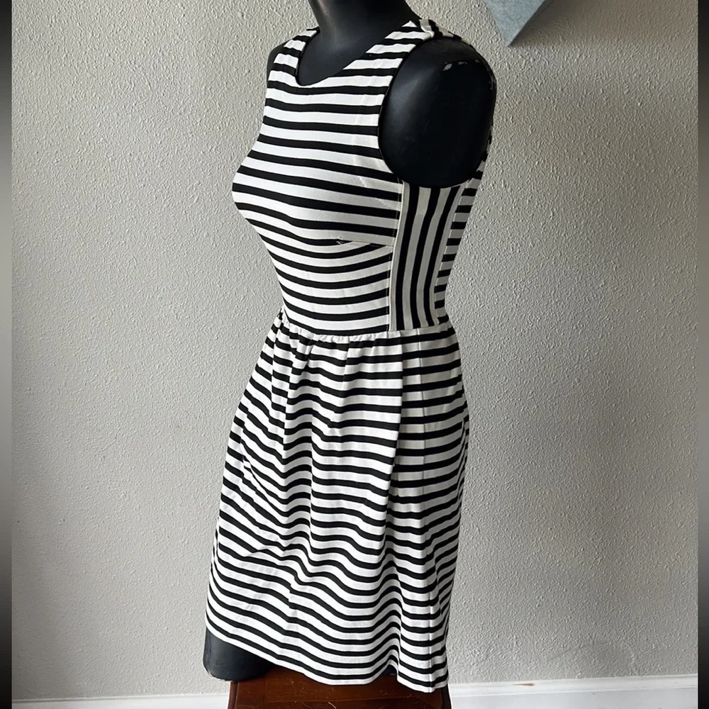 Madewell XXS White with Black Stripes Dress - Picture 3 of 9